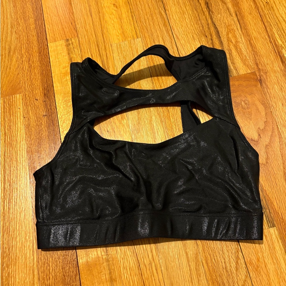 Heroine Sport Shimmering Black Sports Bra